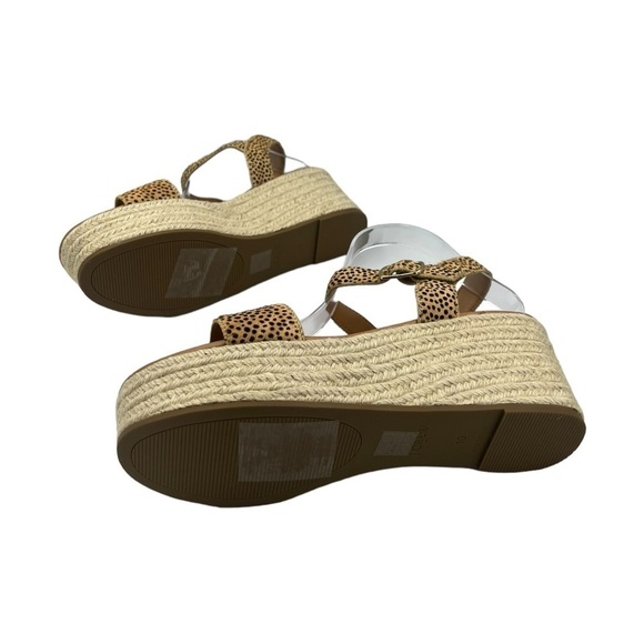 NWT J CREW Leopard Calf Hair Platform Espadrilles Black Tan Leopard 10 - Picture 10 of 11